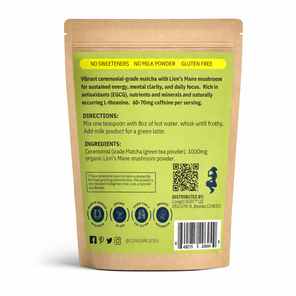 Lion’s Matcha – Matcha + Lion’s Mane for Focus & Energy