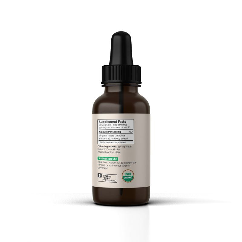 Reishi Organic Mushroom Tincture - Anti-Anxiety and Restfulness