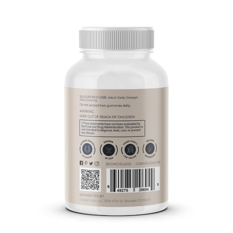 Lion's Mane Mushroom Gummies - Mood & Brain Health, Improves Memory & Focus
