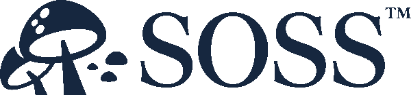 SOSS logo — ink navy